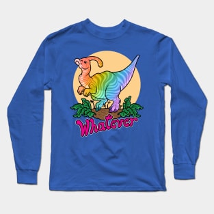 Moody Dinosaur (rainbow) Long Sleeve T-Shirt